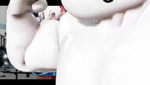 futa lewd gym features big cock and monster ass in anime style