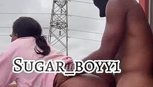 everyone was home so we had a sneaky link at the rooftop with doggystyle ass fucking