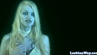 Tattooed lesbian friends dive into each other's pussies intensely.