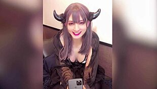 cosplay ladyboy streaming her masturbation session