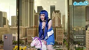 A Naruto cosplay on the Sybian by Lizzie Love