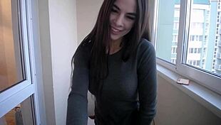 Cute Girl Tanya Shows Boobs On Webcam Outdoors.