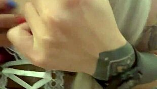 Alina Modelista Wearing A New Penthouse Sexy Maid Dress for a Photoshoot