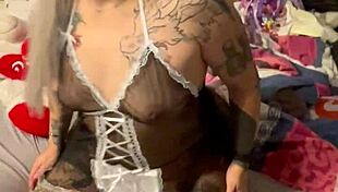 Alina Modelista Wearing A New Penthouse Sexy Maid Dress for a Photoshoot