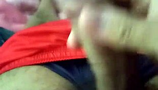 This is a steamy handjob session in bed, guys! 🔥