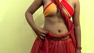 Indian woman in retro saree