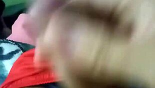 This is a steamy handjob session in bed, guys! 🔥