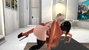 Ebony Baddies Use Strapons On Each Other