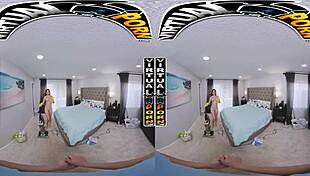 in this vr scene, sandy love the latin maid services a monster cock