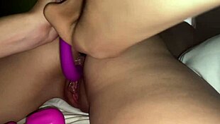 Nurse Squirms as Holes Get Stretched by Anal Plug, Intense Orgasm from Clit Sucking.