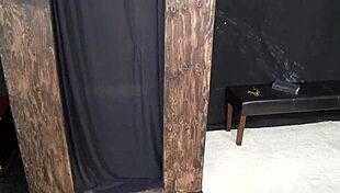 layla price in pigtails masturbates her big ass in confessional uniform, then blows padre joe for facial