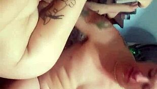 Couple enjoys a fun Halloween party at home