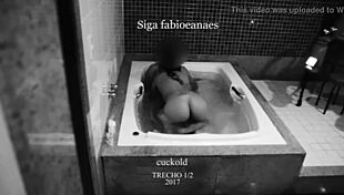 Voyeur Filming Hotwife Adventure in Jacuzzi with Well-Endowed Friend 😏