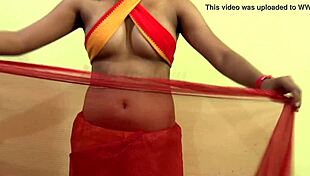 Indian woman in retro saree