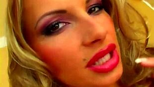 i cant believe this naughty blonde with big tits masturbating with dildo