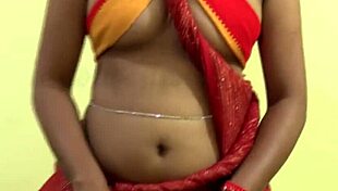 Indian woman in retro saree