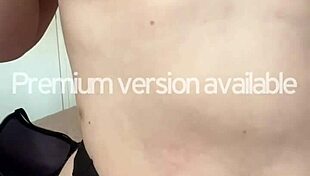 Model shows big boobs in tight bra