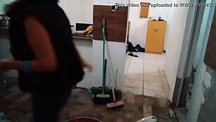 stella shows her big tits in the kitchen