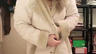 Slave Girl Plays with Champagne in BDSM Striptease, Ripping Clothes for Masturbation