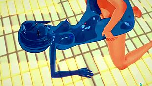 i'm obsessed with this slimegirl in 3d hentai by the pool