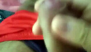 This is a steamy handjob session in bed, guys! 🔥