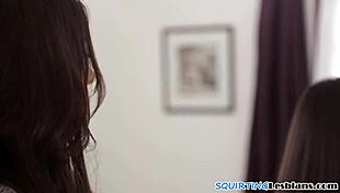 Milf Teasing Petite Teen to Squirt