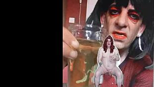 Watch The Bisexual Sissy Male Get Naked And Exposed, Taking A Pee Then Swallowing It All!