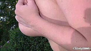 busty lesbians lily and luna suck tits