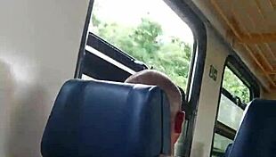 My friend jerks me off and I suck his big cock on a crowded train 😏
