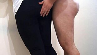 So excited, I ripped her leggings to reveal her curves