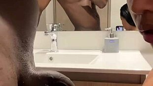 I Give Him A Delicious Blowjob While He Gets Ready For Work