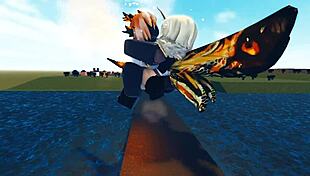 Is Godzilla dominating Mothra in a wild sex battle on Roblox?