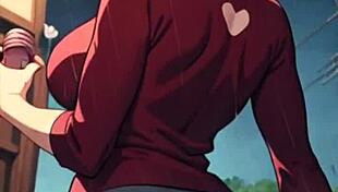 Beautiful Ghibli Anime Girl in Yoga Pose with Ahegao Expression