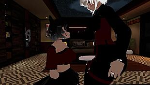 fake police officer enjoys deepthroat from femboy in office