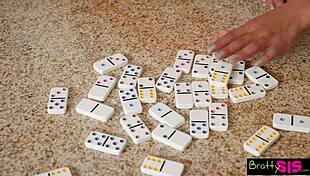 Bratty stepsis intensely rides big cock near stepmom