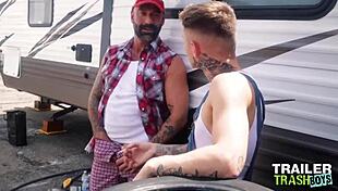 Feeling the intense connection as Drew Sebastian barebacks Zack Bishop in this hardcore gay scene