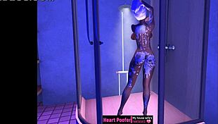 Cartoon Character Gets Wild In The Shower!