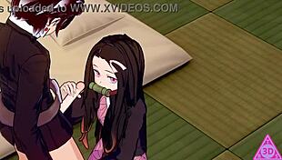 koikatsu tanjiro nezuko demon slayer hentai sex blowjob handjob cumshot 😈