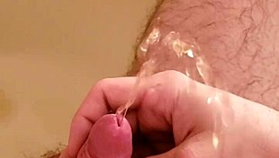 golden shower from old man with small shaved cock