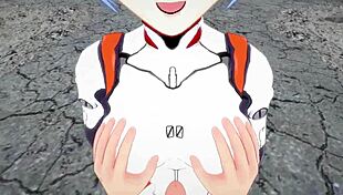 Rei Ayanami Intense POV Blowjob In Evangelion Hentai