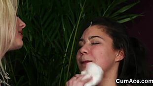 Fuck Doll Swallows Cum in Blowbang