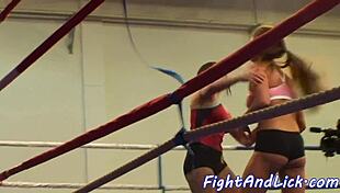 Faketit lezzie wrestling with roundass babe in athletic european amateurs groping catfight fight