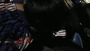 Hooker gives intense car blowjob