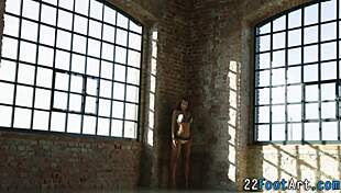 Gorgeous Babe's Feet Tug Hard During Blowjob