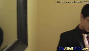 Muscly Gay Asian Bodybuilder Strokes His Cock In HD