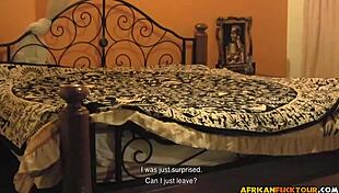 Interracial couple homemade hotel sex