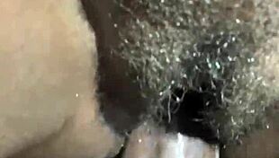 ebony wife takin that monster cock creampie?