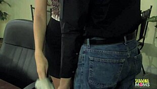 haley paige gets her wet pussy fingered and fucked on the desk 😍