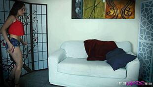 Step-daughter Ashlynn Taylor faces punishment in the garage for staying out late, with clothes ripped and bdsm slave treatment.