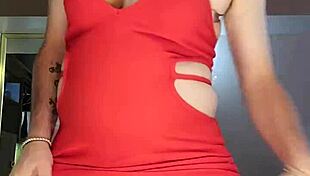 sissy ladyboy feels playful, teasing with big tits and masturbation